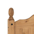 Corona Scroll 4FT6 Bed High Foot End - Distressed Waxed Pine